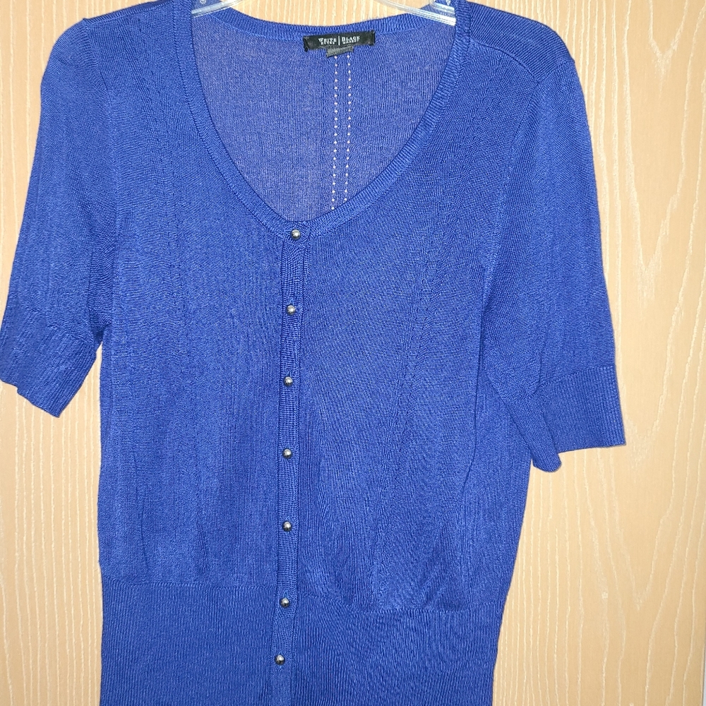 Blue cardigan